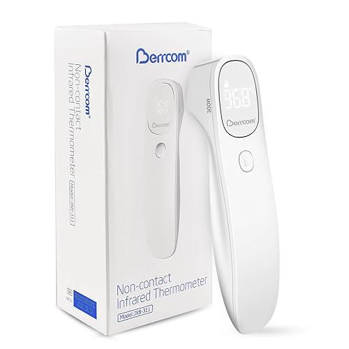 Miniatura 9 de Berrcom Termómetro digital sin contacto para la frente, termómetro infrarrojo sin contacto 3 en 1 para adultos y niños, termómetro de control de