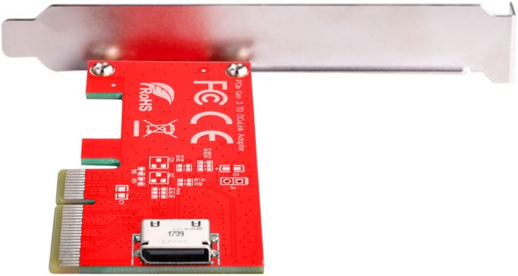 CY Adapter PCI-E 4.0 Express 4.0 x4 to Oculink Internal SFF-8612 SFF-8611 Host Adapter for PCIe SSD with Bracket