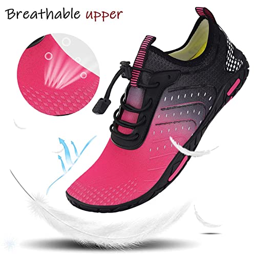 Image of MAYZERO Water Shoes Men Women Swim Surf Shoes Beach Pool Shoes Wide Toe Hiking Aqua Shoes Winter House Slippers