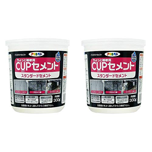 アサヒペン カップセメントスタンダード 300G C007 グレー 2個セット