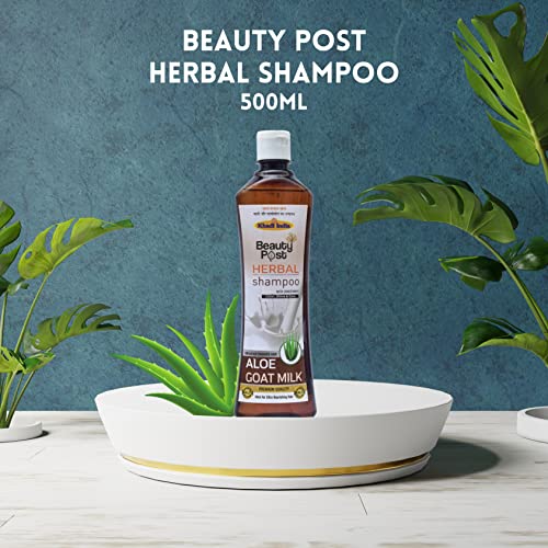 Image of Herbal Shampoo With Conditioner Aloe Goat Milk 500ml|Hair & Scalp Protection Shampoo|Herbal Shampoo For Men and women