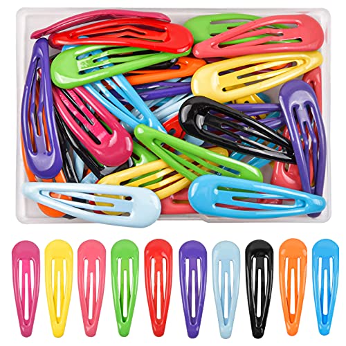 AvoDovA 40Pezzi Mollette per capello Bambina, 5CM Fermagli Metallo, Carino Mollette Antiscivolo per Donne, Colorati Fermagli per Bambine