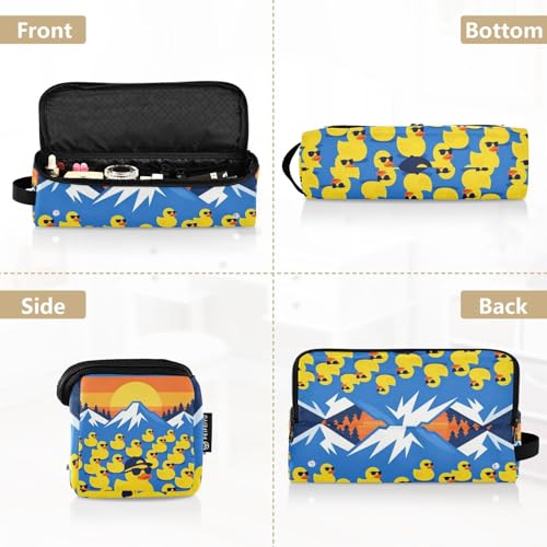 Estuche de viaje 2 en 1 para rizador con alfombrilla resistente al calor, organizador de herramientas para cabello de gran capacidad para planchas, rizadores, planchas alisadoras, con diseño divertido de pato para mujeres miniatura 5