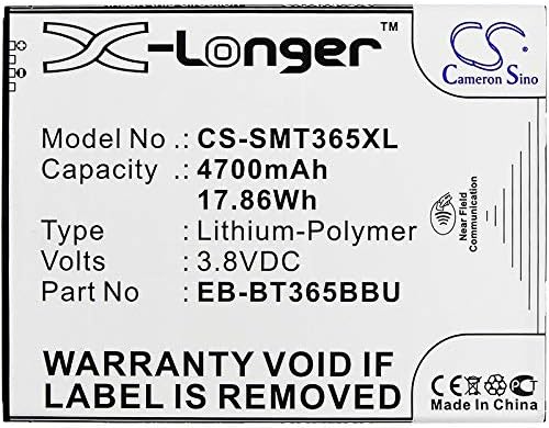 Replacement Battery for Samsung Galaxy Tab Active 2 SM-T395 SM-T390 SM-T360 M-T395C SM-T390 Galaxy Tab Active 2 Wi EB-BT365BBC EB-BT365BBE EB-BT365BBU EB-BT365BBUBUS GH43-04317A (4700mAh)
