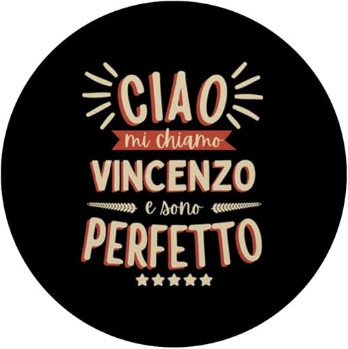 Miniatura 3 de Vincenzo Idea Regalo Personalizzata Nome Divertente PopSockets Standard PopGrip