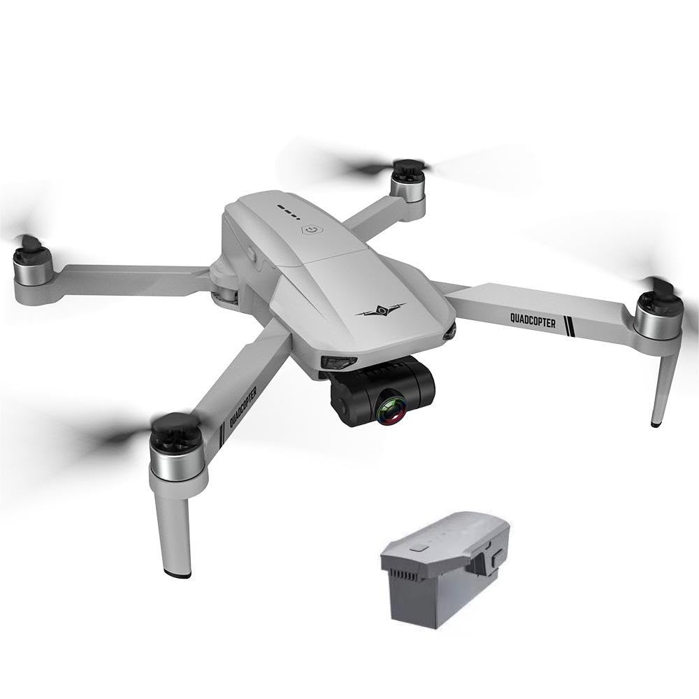 Avión de Control Remoto Plegable GPS 4K HD cámara aérea Drone Cámara con cardán de 2 Ejes for fotografía aérea Profesional antivibración sin escobillas Quadcopter (Size : 1 Battery)
