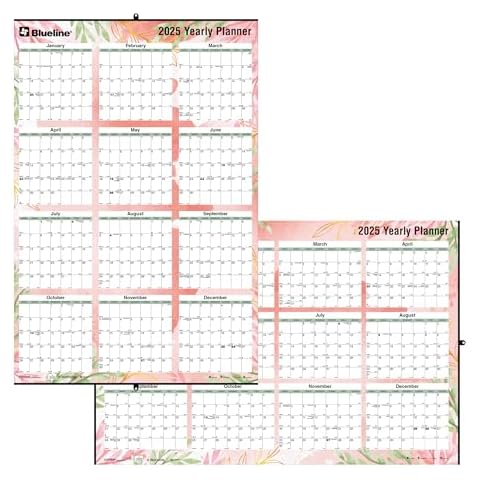 Blueline 2025 Reversible Wall Calendar Cover