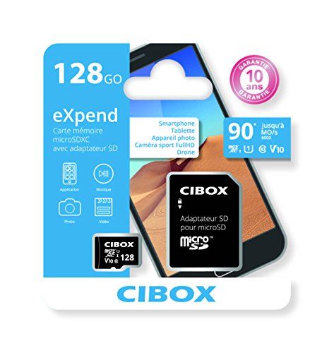 Preisvergleich Produktbild Cibox eXpend 128GB Micro-SD Karte mit SD Adapter schwarz