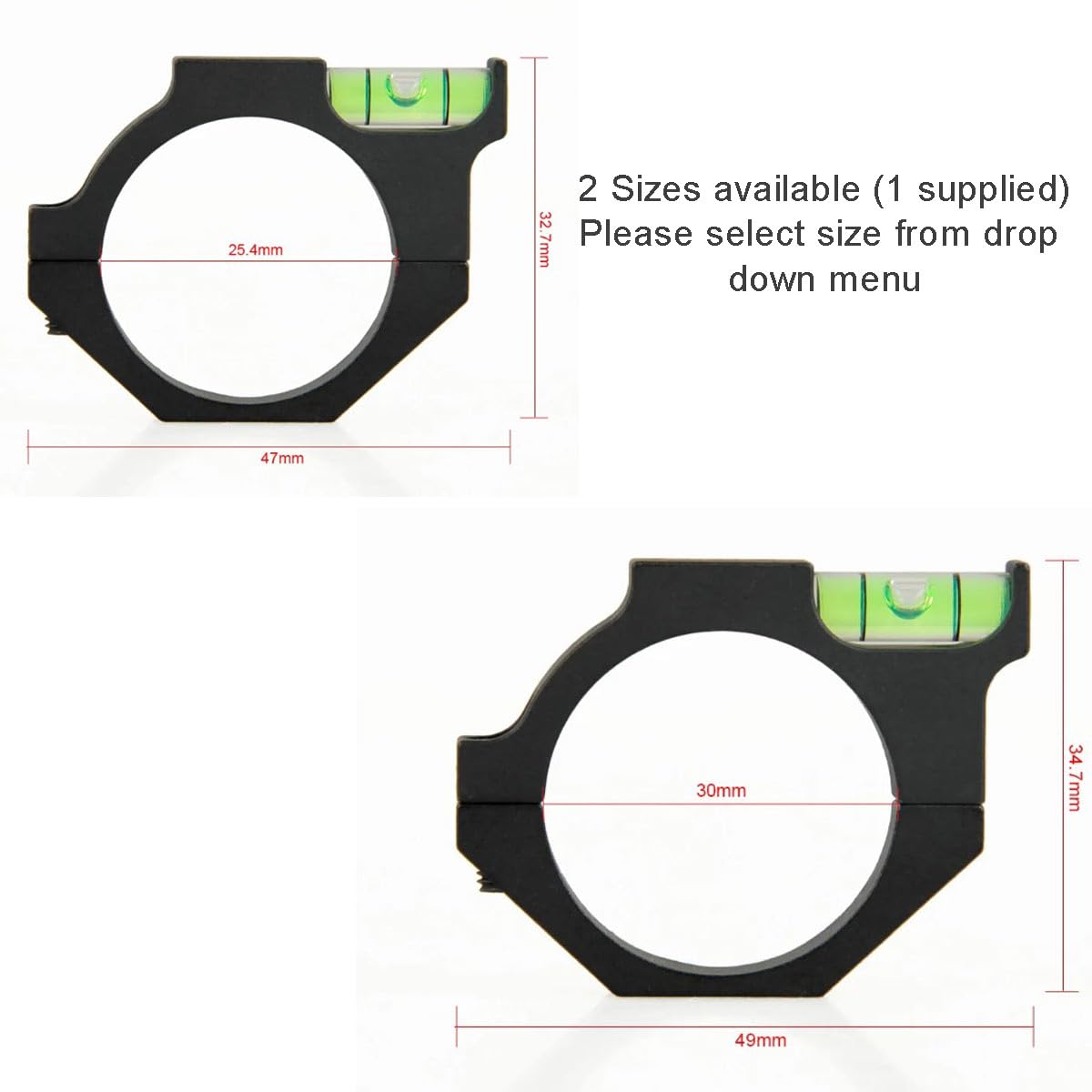 RALSPEC Rifle Scope Spirit Level Tube Clamp Mount Anti Cant Airgun Air Rifle Gun Bubble Leveler (To fit 30mm Diameter Scope Tube) - Image 3