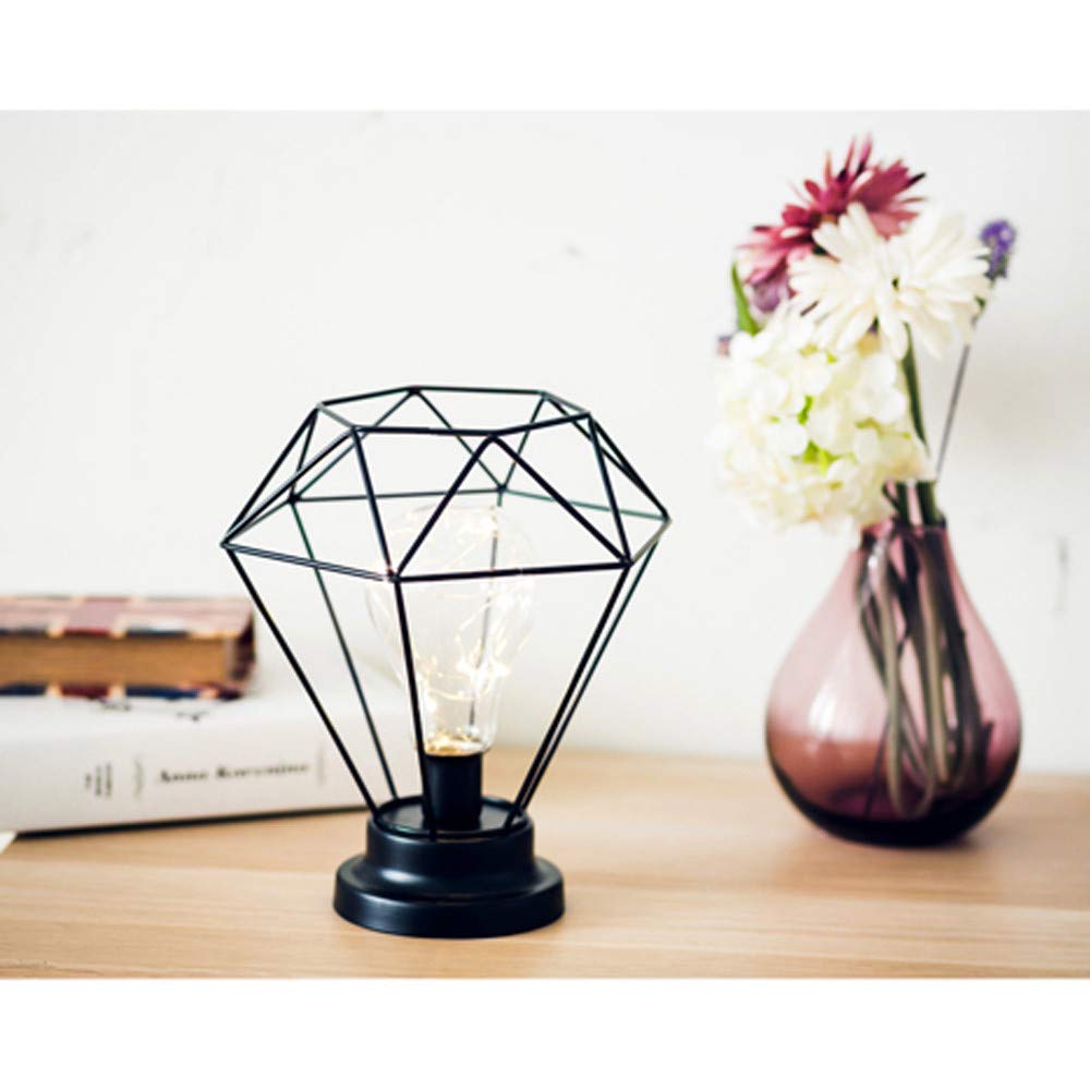 Lampada Da Tavolo EONANT A Batteria In Metallo Con Base Diamante, Rose Gold, Portatile Per Comodino, Camera Da Letto, Bar E Hotel