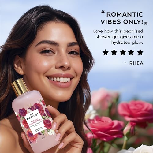 Image of Nykaa Wanderlust English Country Rose Body Wash for Women | Hydrating & Barrier Repair with Vitamin E & Glycerine | Gentle Cleanser for Nourished, Refreshing Skin | 250ml | Paraben-Free & Vegan