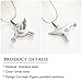 constantlife Hummingbird Cremation Jewelry Keepsake Stainless Steel Human Pet Urn Necklace for Ashes for Women Men Memorial Pendant (Silver)