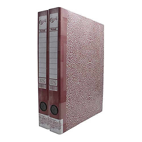 J D Enterprises Classic Office D Ring Box File, Documentation, Folder Cover, Binder Office, File Best for Letter, Legal, A4 Size Pack of (Maroon, 2)