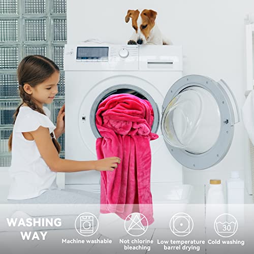 Fleece Pink Throw Blanket For Couch Cozy Soft Blankets & Throws Lightweight Fleece Fall Fuzzy Blanket Couch Chairs Sofa Bedroom Living Room 50X70 Inch Boys Girls Adults Student #TOP5
