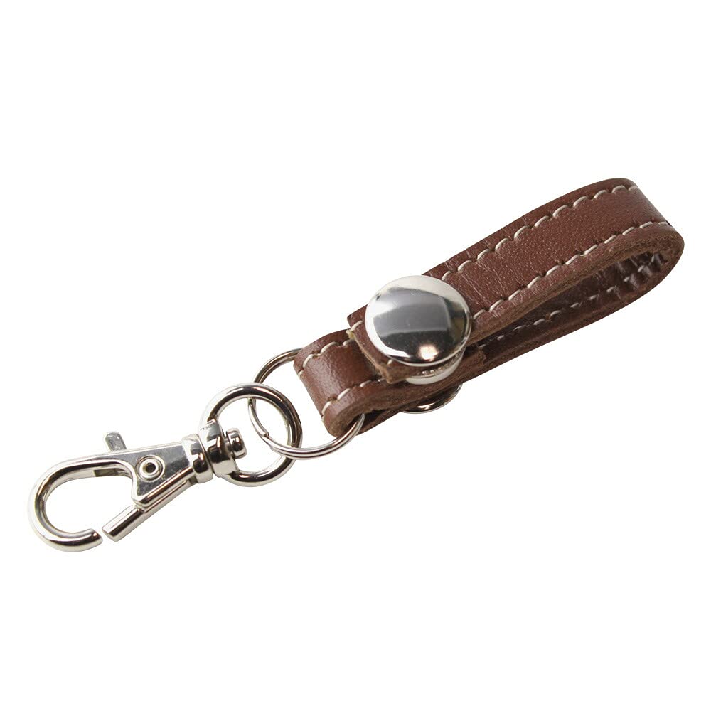 HERBE Leather Key Chain Strap, Brown