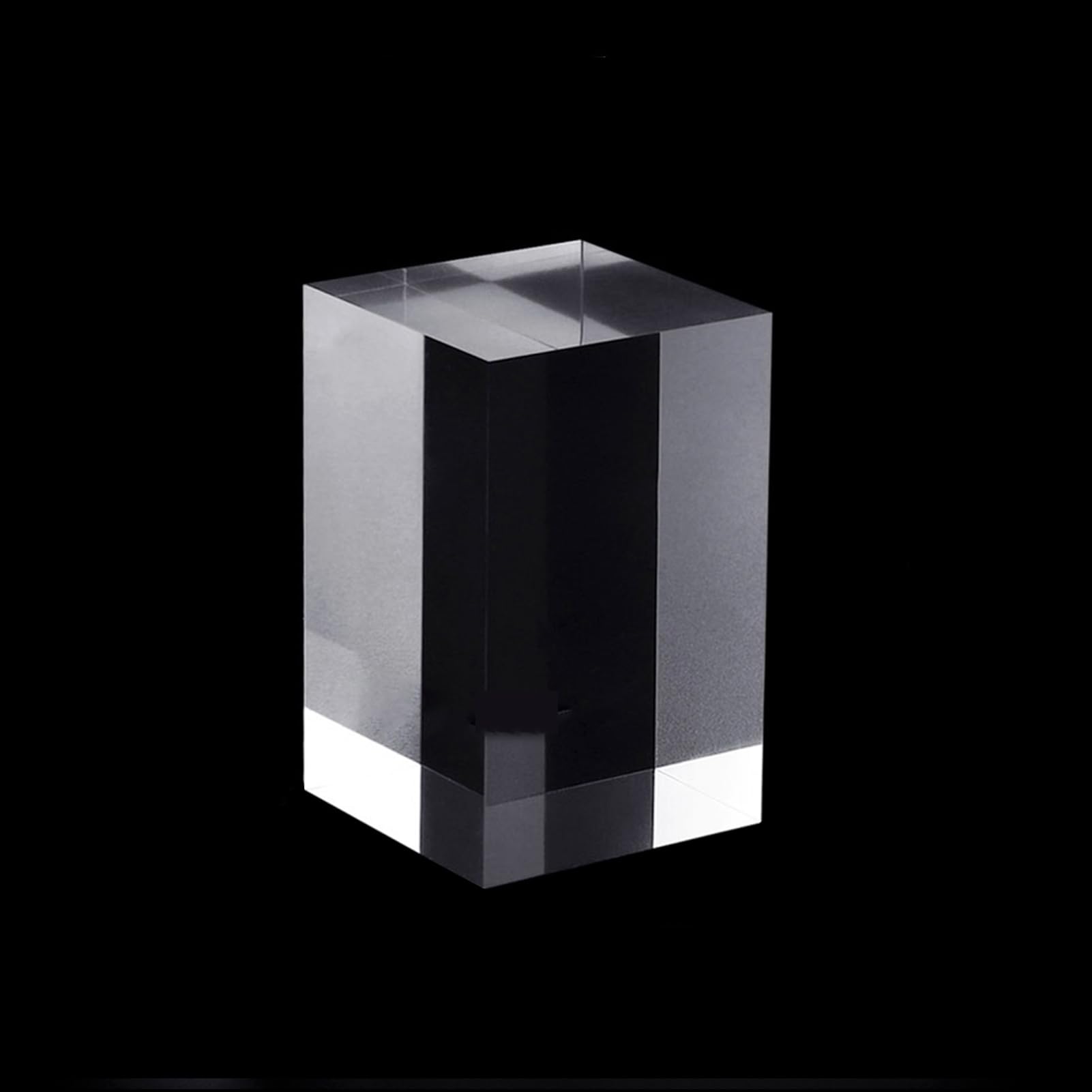 Rishori One Color Clear Acrylic Square Cubes Blocks 6X6cm Rectangular Display Stand Solid Base Risers Modern Simple Design For Home Store Gallery Office,7Cm