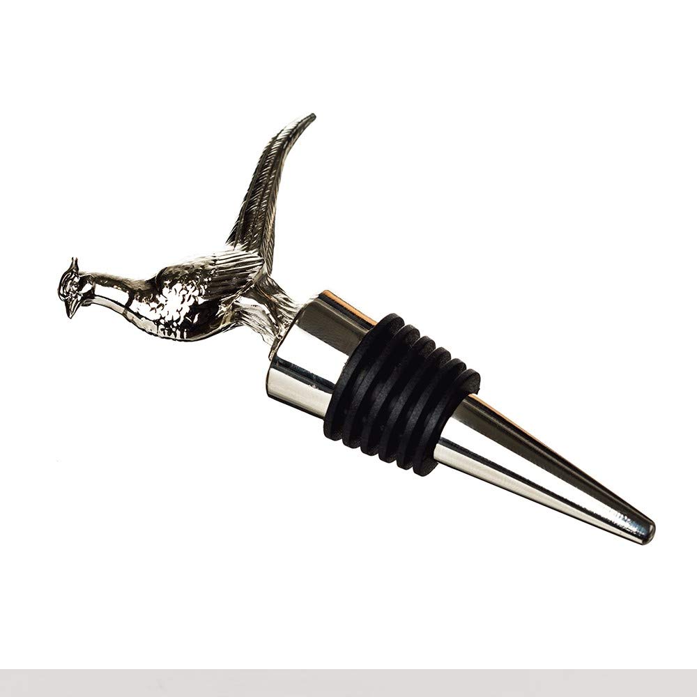 Bottle Stopper - Pheasant Design - Stainless Steel - Selbrae House