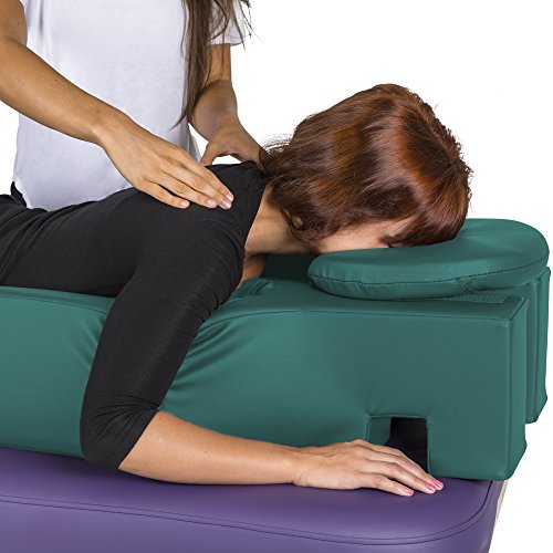 EARTHLITE Pregnancy Massage Cushion & Headrest - Full Body Pregnancy Bolster / Ideal After Breast Surgery & Lower Back Pain, Teal