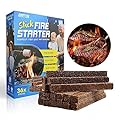 Fire Starters sticks Natural Pine Fire Starters for Campfires Fireplace Grill Wood Pellet Stove Chimney Fire Pit BBQ Smoker W/10 Min Burning Time Waterproof.
