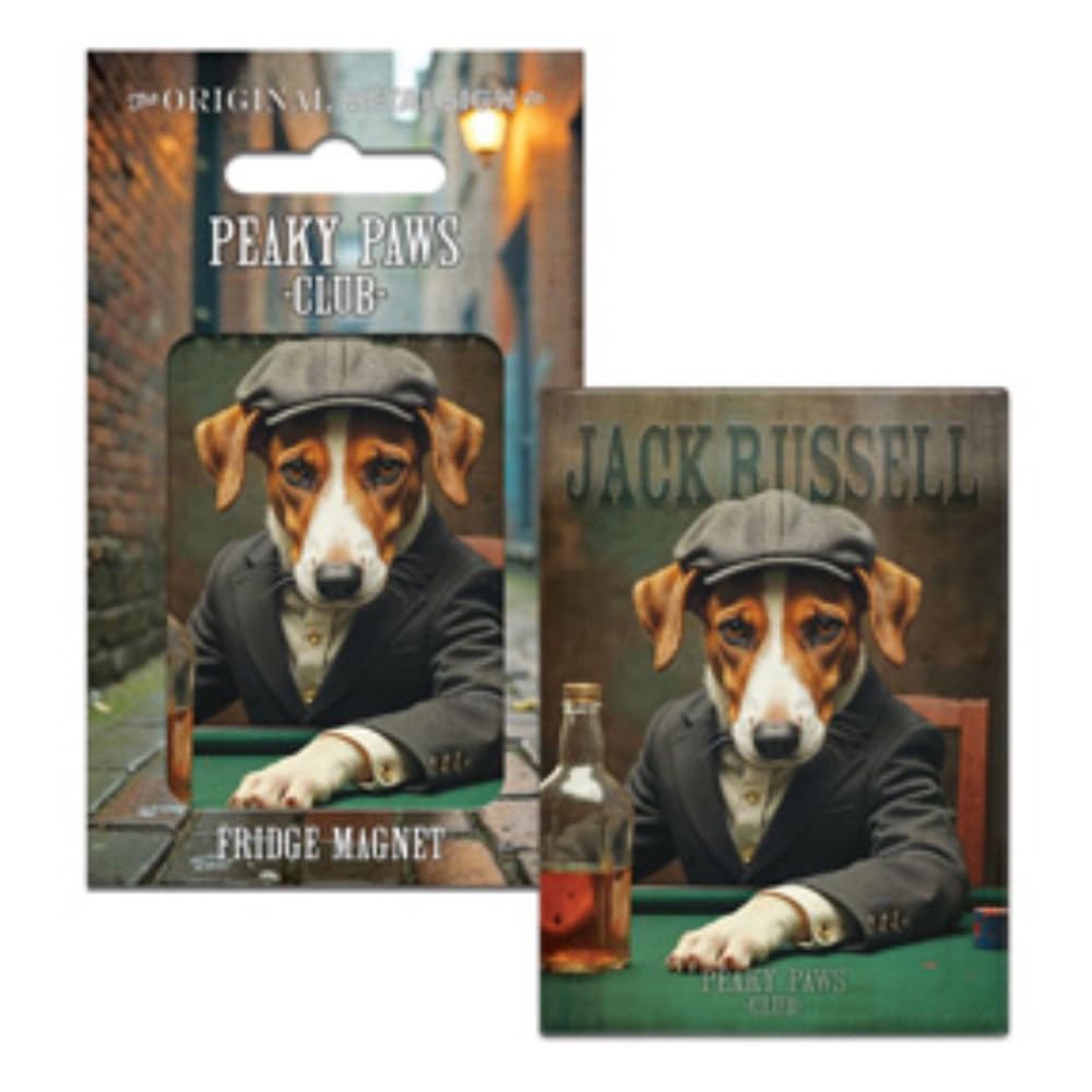 Fridge Magnet (65 x 90 mm) - Peaky Paws Club - Jack Russell