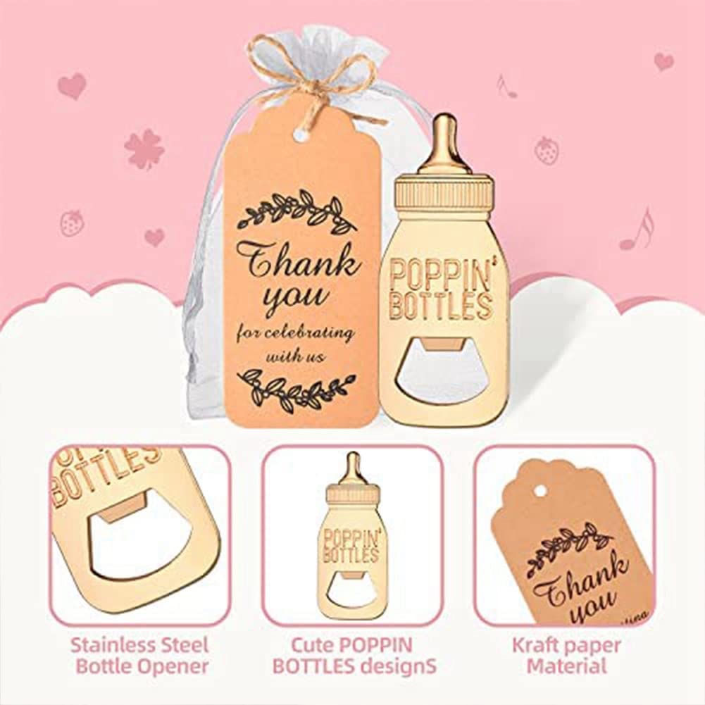 24 Stück Babyparty-Bevorzugungen für Gäste, Geschenke oder Andenken an die Rückkehr der mit Flaschenöffner für Geschenke (Flasche)