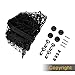 Adjustable Elastic New Truck Net Universal Heavy Duty Stretchable Cargo Net with 3 Pockets, Hooks, Organizer, Storage, Mesh, Nylon, Bungee, for Car, SUV, Pickup Truck, -Black