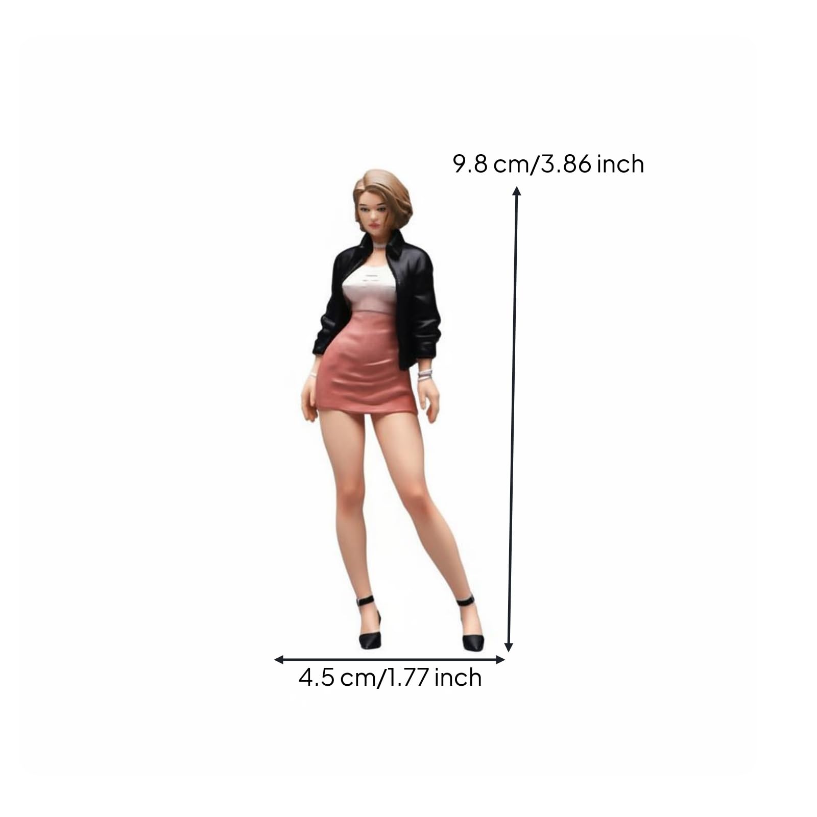 Frauenfigur im Maßstab 1:18, detailreich, für Dioramen, 1/18 Stehende Bemalte Figur