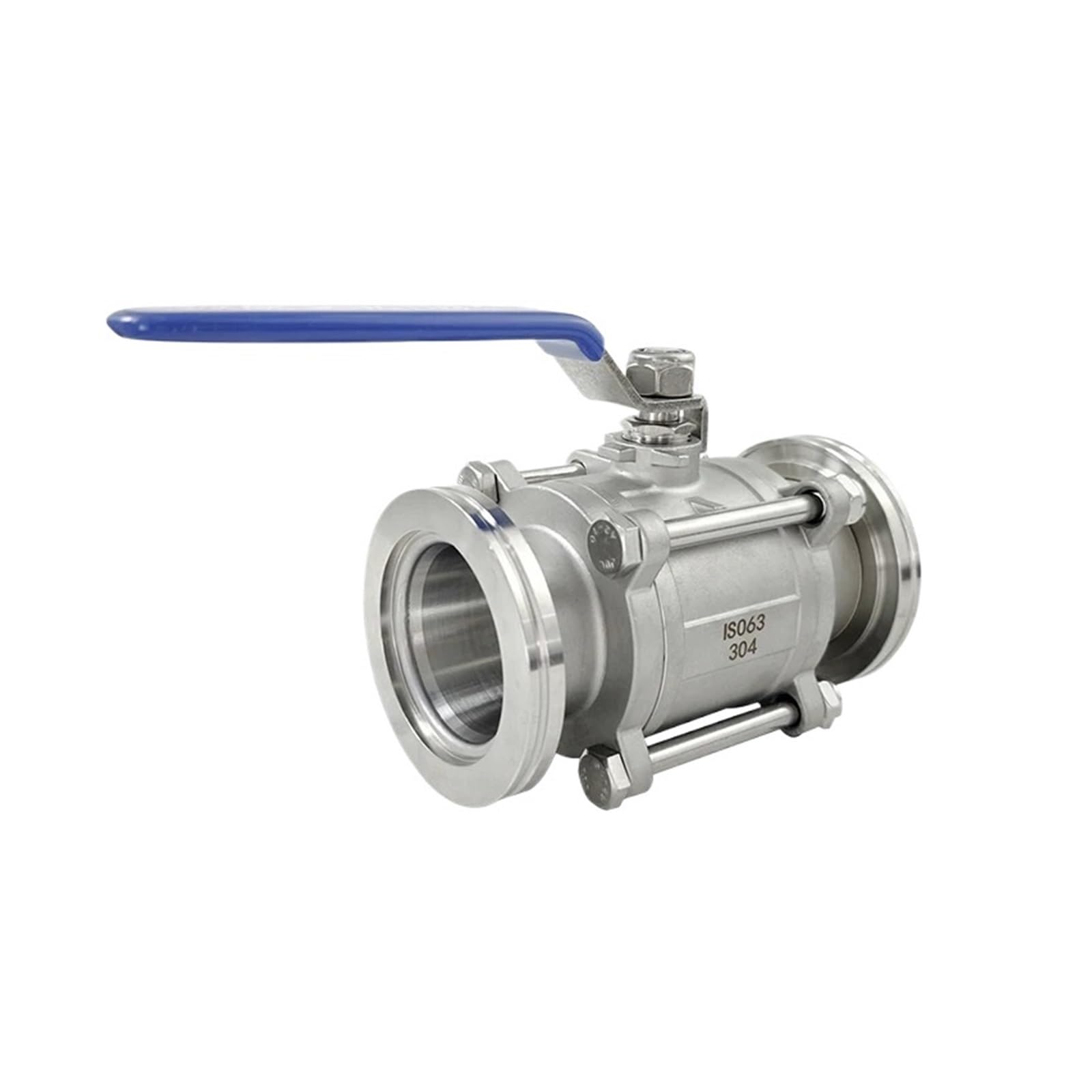 IDGTTLDF ISO63 High Vacuum Ball Flange 3-Pieces High Vacuum Manual Ball Valve 304 Stainless Steel