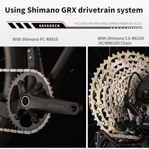 SAVADECK T800 Carbon Gravel Bike, with Shimano GRX610