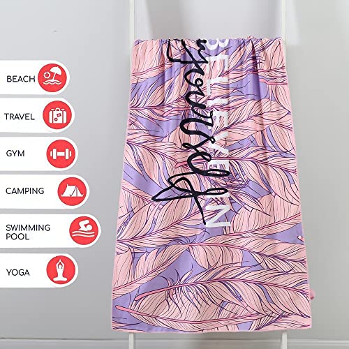 LAIZIHUI Microfaser Handtücher, sandfreie, schnell trocknende und leichte Stranddecke.Perfekt für den Strand，Badetuch groß, Reisehandtuch | Reise, Strand, Sauna,160 x 80 cm
