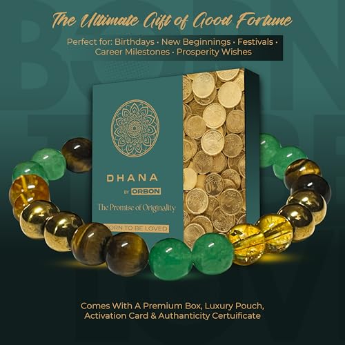 Image of ORBON Certified Natural Multi Stone Crystal Bracelet for Men & Women | Powerful Gemstone Combination Bracelet | Real Certified Stones with Authenticity Certificate & Activation Card | 8mm Beads