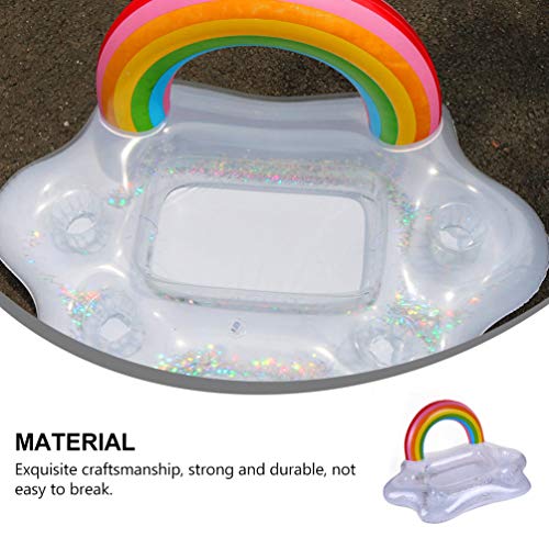 BESPORTBLE Suporte de copo inflável para piscina com arco-íris e nuvens de brinquedo de banho infant