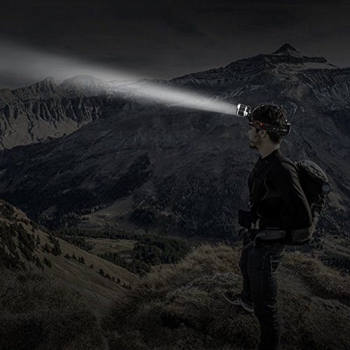 Best Led Headlamp Flashlight 10000 LM - New 2019 Bright Headlight Hard Hat Light Head Lamp Rechargeable Helmetlight with Improved CREE Led Waterproof 4 Modes for Camping Outdoor Security Light(Silver） - Thumbnail 3