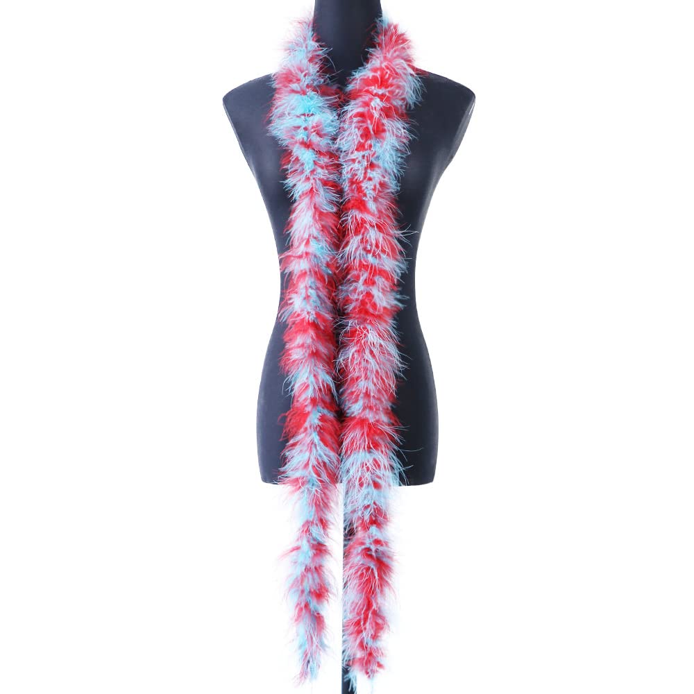 JoliJour – Lot De 12 Boas Plumes 2 M – Plumes De Dinde – Couleurs Variées – Pour Fêtes, Costume, Déco, Bricolage – Lavage à Sec