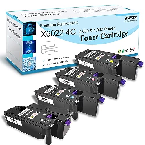 Compatible Cartucho de tóner para Xerox Phaser 6020 6022 WorkCentre 6025 6027 6028, Alto Rendimiento 2000 páginas 106R02759 106R02756 106R02757 106R02758 (BK/CMY)