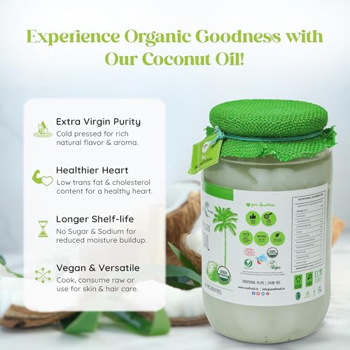 Image of Sow Fresh Grown By Nature Organic Cold Pressed Extra Virgin Coconut Oil, 1 Liter