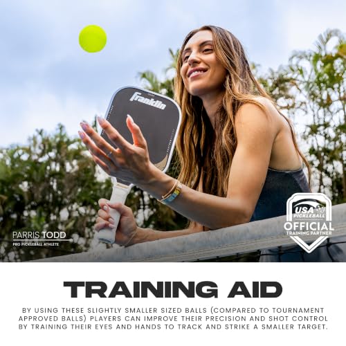 Franklin Sports Compact Training Pickleballs - 69mm 3 Pack - Optic Yellow - image 5
