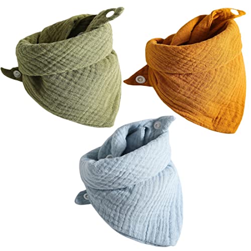Clyhon Lätzchen Baby Absorbierende Dreieckstuch, Musselin Halstuch Baby...