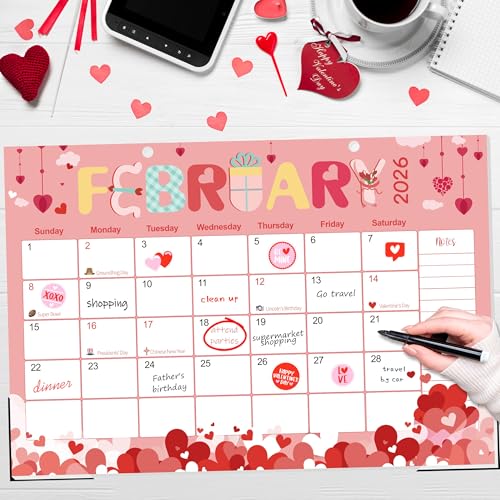 Image of Guasslee Desk Calendar 2026-2027, 18-Month from 2026 Jan. - 2027 Jun, 17 inchx11.5 inch Large Monthly Desk Planner with Corner Protectors, Ample Blocks & Notes for Home Office