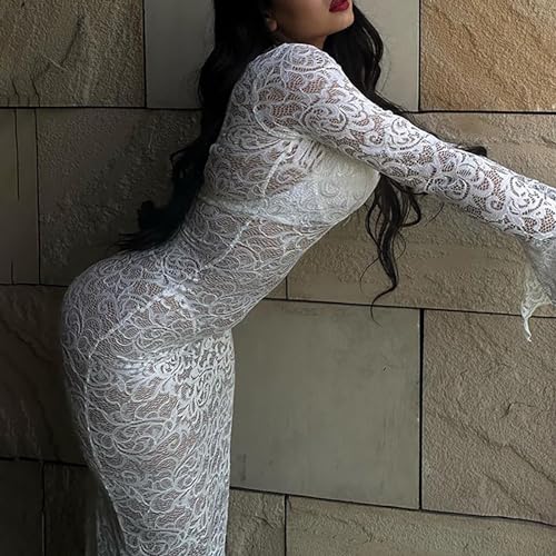 Robe décontractée en dentelle pour une tenue de mi-saison fluide - 2