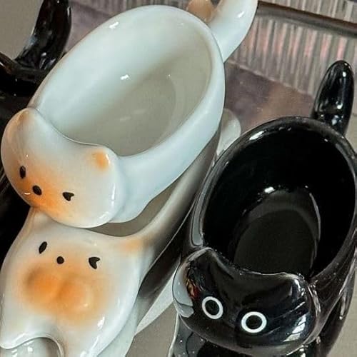 MsiDtsoy シャム猫 小皿 皿 猫柄 タレ皿 可愛い 和風 おしゃれ ねこ型 醤油皿 しょうゆ皿 漬物皿 珍味皿 箸枕 和食器 多用途 箸置き アクセサリー 収納 ペット エサ皿 セラミック ネコ 食器 調味料入れ お皿 置物 癒し インテリア雑貨