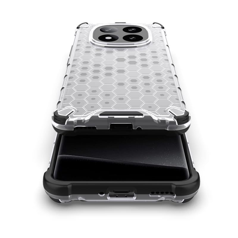 Image of Plastic Bumper Back Case Cover for Redmi Note 14 Pro Plus 5G (Transparent)