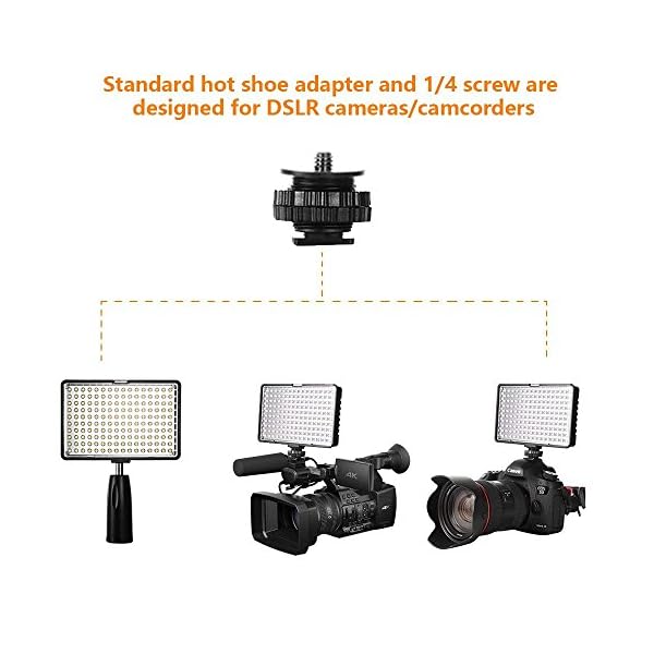 LED Video Licht, Yeeteem TL-160S 160PCS LED Dimmbare Ultrahoch Power Panel Digitalkamera/Camcorder Videolicht… – Bild 6