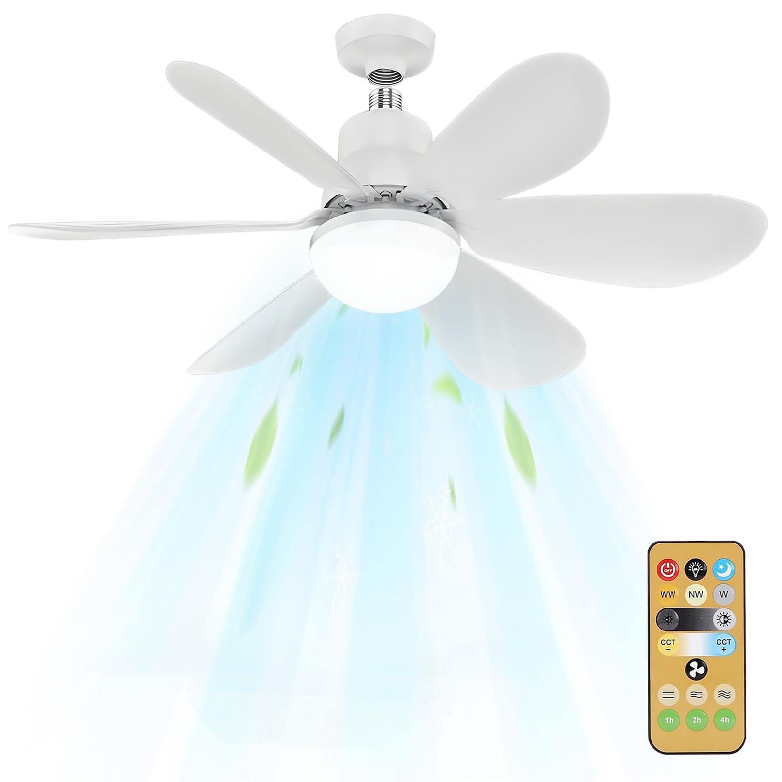XUZIE Ceiling Fan with Lights and Remote Control