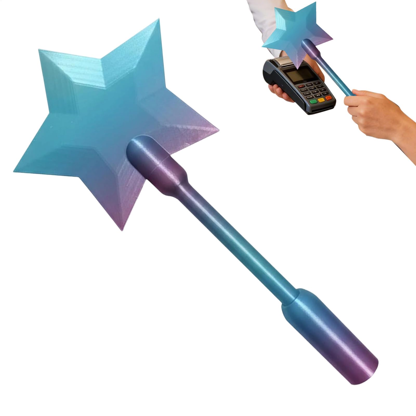 Porta Tarjetas Pago Sin Contacto Varitas Estrella - Varitas Impresa En 3D Toque para Pagar, Tarjetas Crédito MágicasVaritas, Wand Mágicas De Estrellas para Niños Fans del Cosplay, Magos, Compras — view 15
