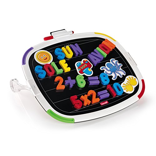 Quercetti - 5341 Tablet Magnetique lettres et chiffres- Loisir Créatif