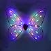 cojodopo Pet Glowing Wings, Electric Butterfly Wings with LED Lights and Music for Pet Dog Girls Halloween Cosplay Party Dress Up (Butterfly Wings)