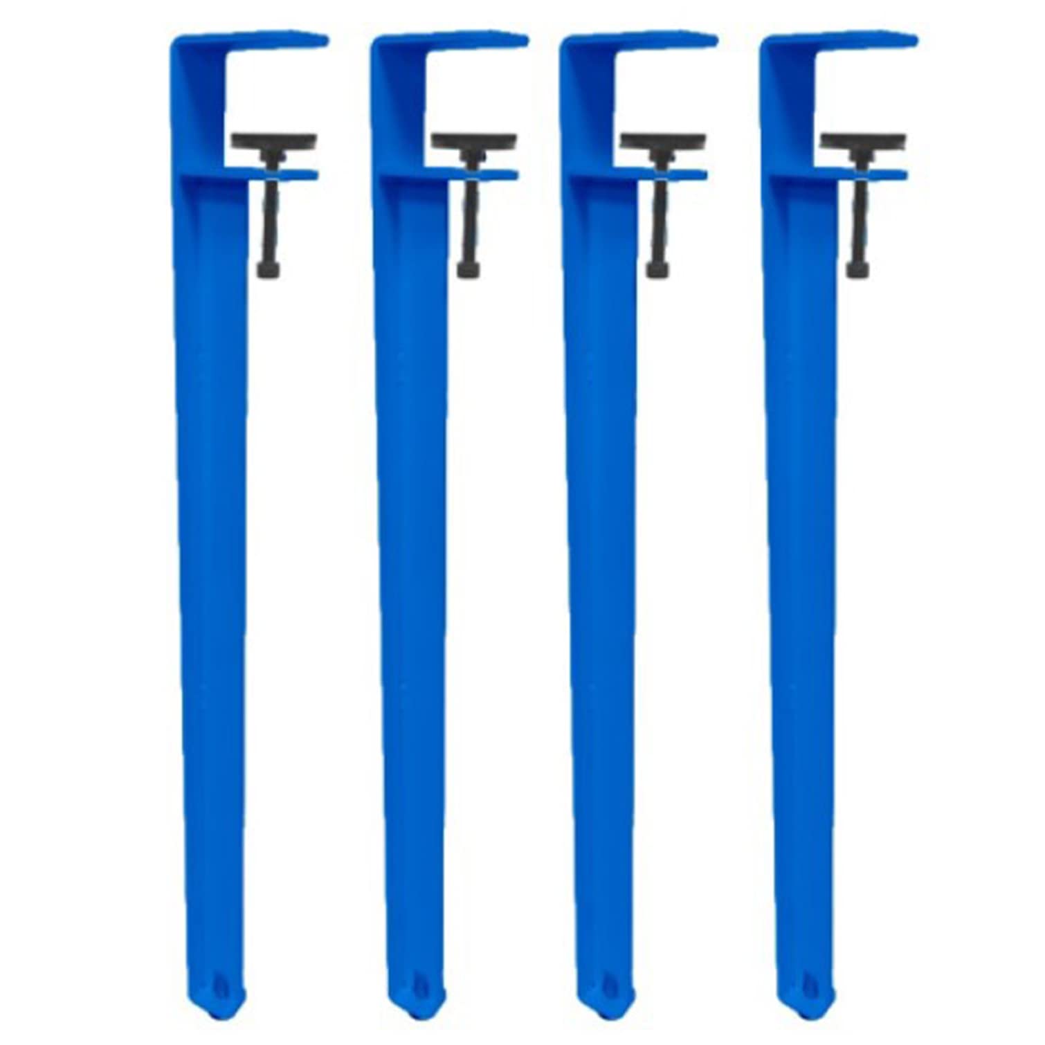 F-Shape Table Clamp Legs,4x Adjustable Metal Table Legs,Iron Furniture Legs,for DIY Coffee Table Dining Desk Console No Drill Table Legs,Includes Protection Pad & Allen Key (71cm,Dark Blue)