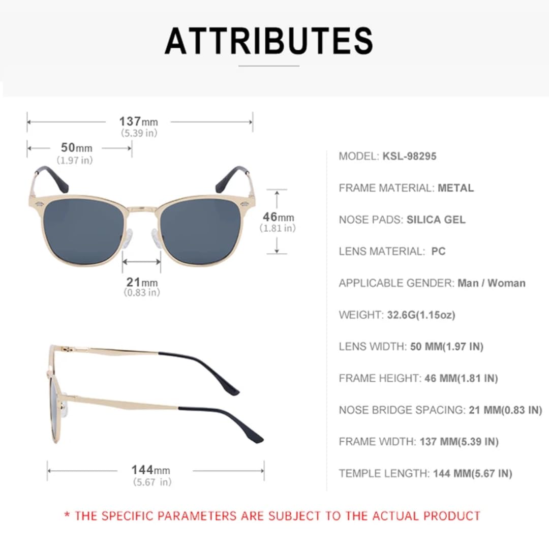 Gafas de sol de lujo para hombre con montura metálica, estilo retro punk, ideales para conducir, con protección UV400.