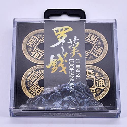 MOMOMAGE Chinese LuohanQian Deluxe Chinese Ancient Coin Set Magic Tricks Appearing/Vanishing Close up Magic Prop (Half Dollar Coin Version)